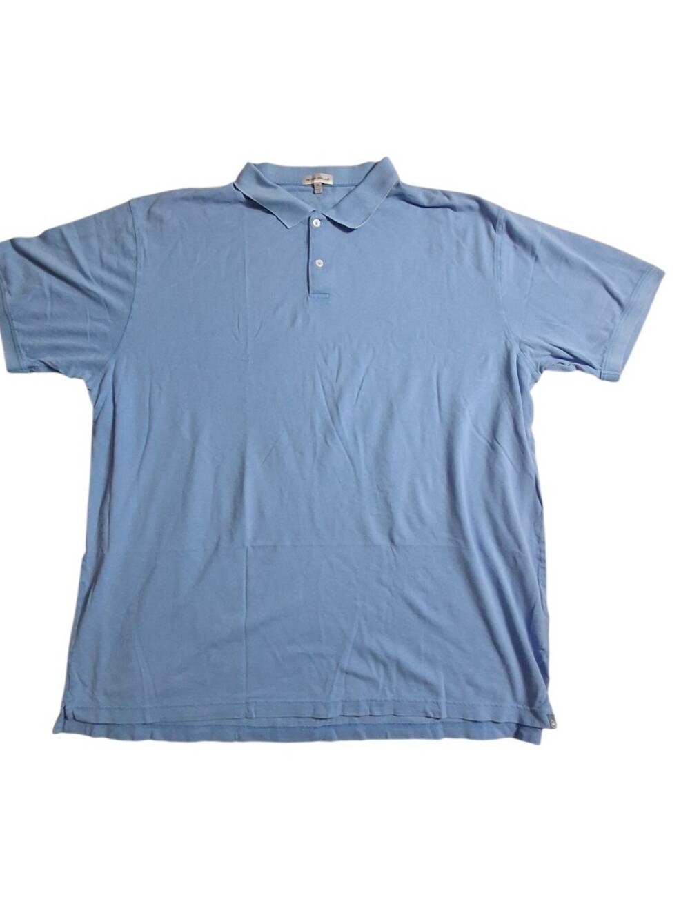 Peter Millar Polo Shirt Mens 3X Blue Organic Cotton Solid Classic